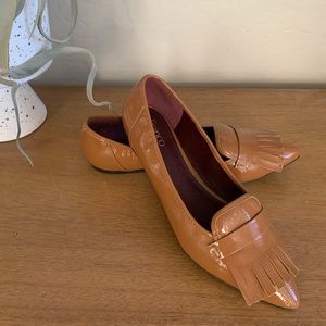 Franco Sarto Women’s size 11 vegan patent leather pointed loafers